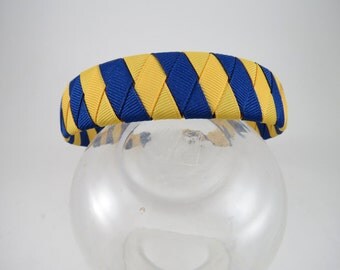 yellow and blue headband