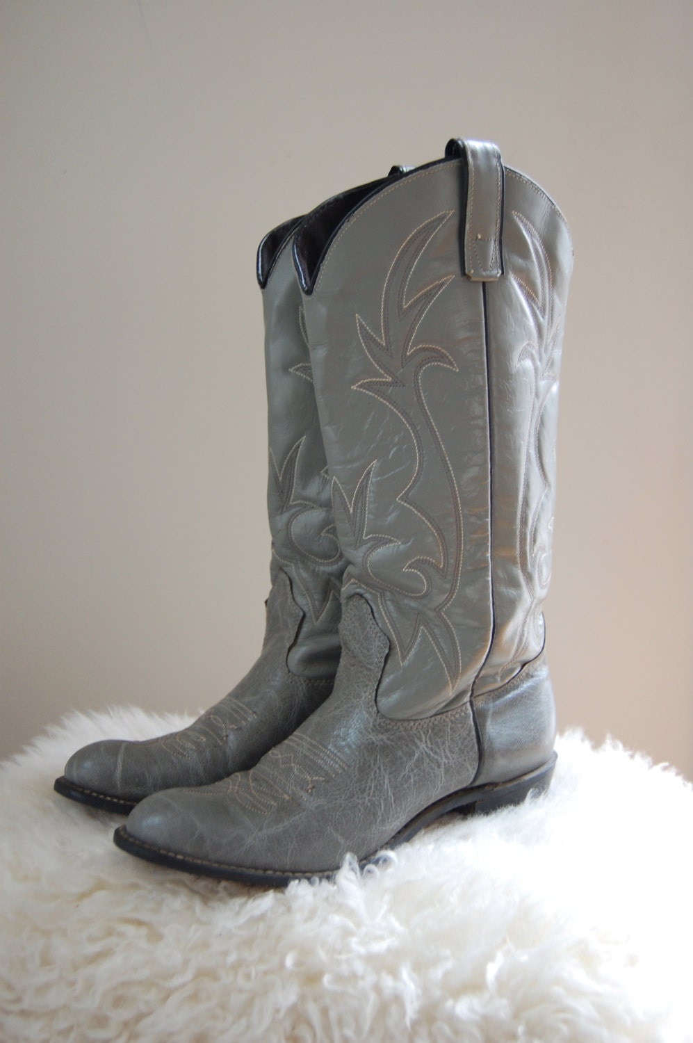 grey western boots women