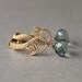 Last Pair - Green Quartz Earrings, Mystic Quartz Briolette Earrings, Brass Twig Earrings, Green Earrings