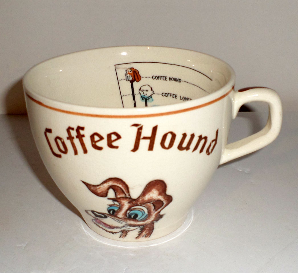 Vintage Coffee Hound Mug Large Coffee Cup Funny by carriesattic
