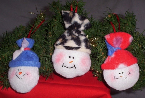 Ornaments snowmen christmas tree ornaments by uniquesewingboutique Ornaments snowmen christmas tree ornaments by uniquesewingboutique