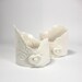 Tealight holder ceramic votive candles vessel white lace porcelain wedding favour gift for her feminine home decor