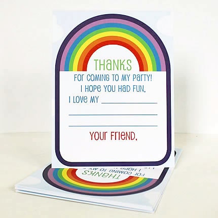 Rainbow Party Thank Yous Il_570xn