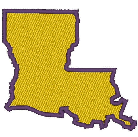 Louisiana State Embroidery Design Instant by rougeembroidery