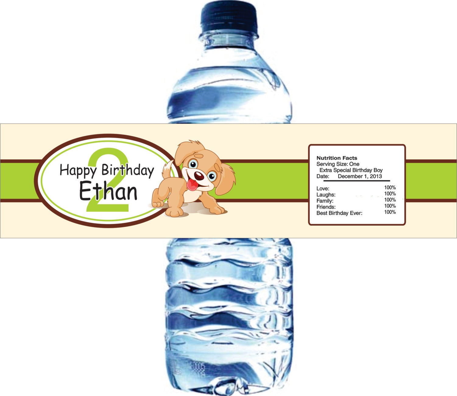 30 Puppy Water Bottle Labels, Waterproof and self stick Il_570xn