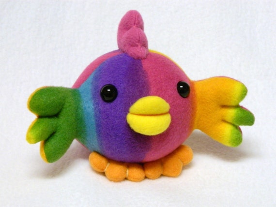 rainbow bird stuffed animal