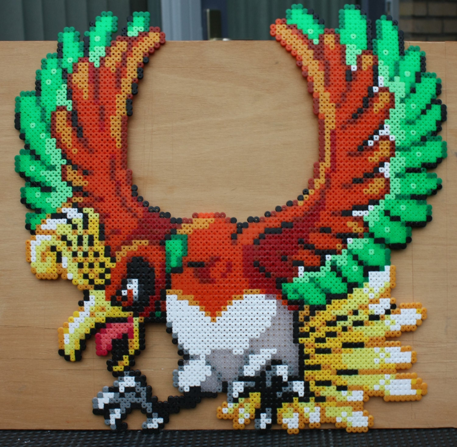 Ho Oh Pokemon Hama Perler Bead Sprite Gold Silver