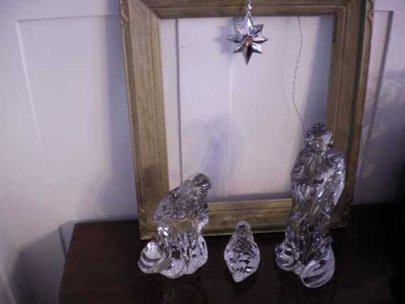 Items similar to Millennium Crystal Nativity Set on Etsy