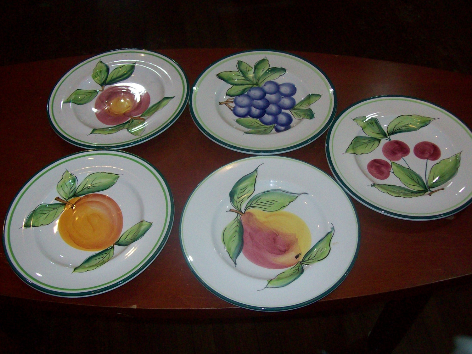 ceramic dinner plates set of 5 made in italy 11 by elegantfashion1