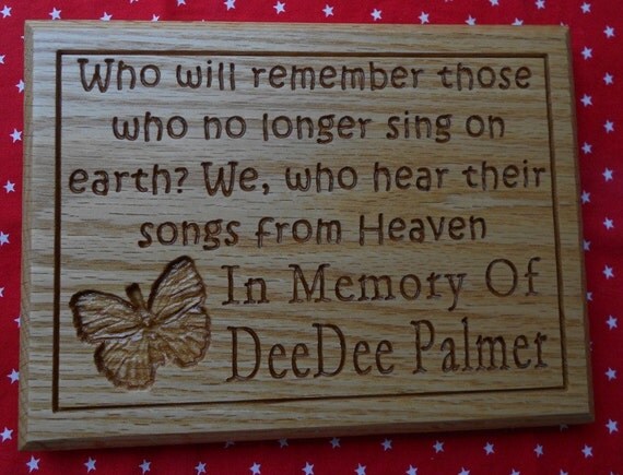 Personalized in memory of a loved one plaque by CarvedByHeart