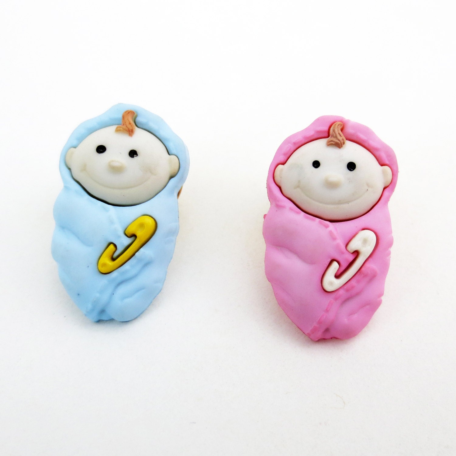 Baby Boy Baby Girl Pin Brooch Free Shipping Gender Reveal Pink Blue Bundle of Joy Pregnancy Mom to Be Baby Shower Gift - CathysUniqueCreation