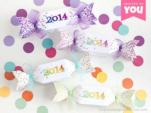 New Year's Eve Favor Box Set : DIY Printable 2014 Favor PDF // Happy New Year Popper // New Year's Eve Confetti Cracker - Instant Download Il_570xn
