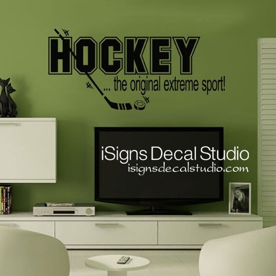 HOCKEY WALL DECAL Hockey Decal Hockey Quote by iSignsDecalStudio