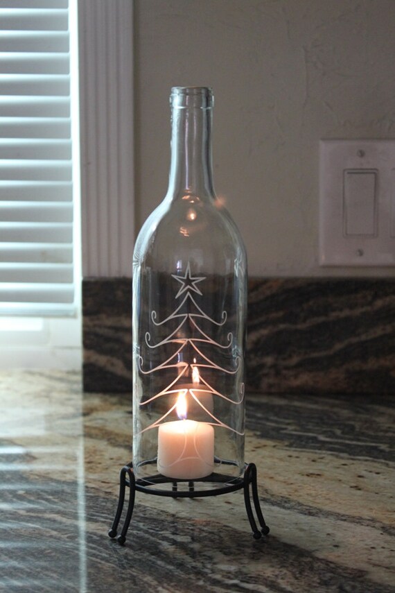 christmas tree wine bottle lantern kit stand by windcatcher christmas tree wine bottle lantern kit stand by windcatcher