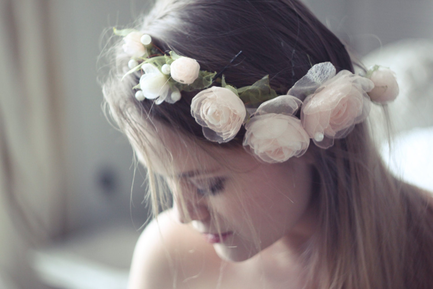 Floral crown, wedding accessory - CarouselFashion