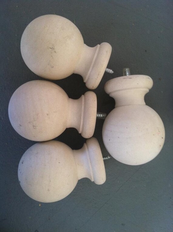 Items similar to MDF Wood Railing Top Ball Style Screw In Art Craft 8 inch Diameter 3 inch