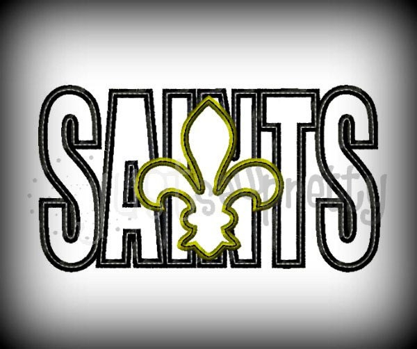 Saints Silhouette Embroidery Applique Design by justsewpretty