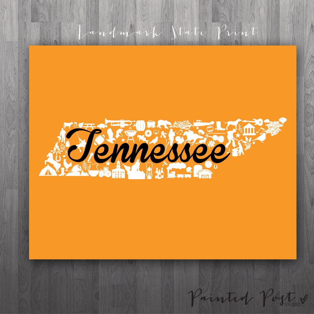 Knoxville Tennessee Landmark State Giclée Print by PaintedPost