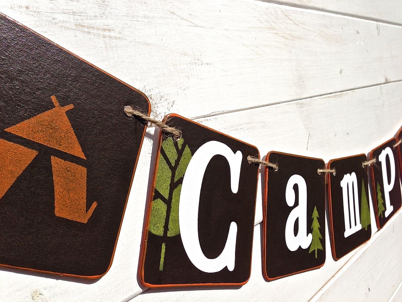 CAMPING Banner, Outdoor Banner, Photo Prop, Boys Banner, Bedroom Banner