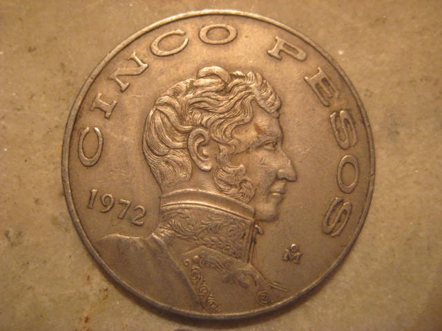 1972 Mexico Coin Cinco Pesos 5 Pesos By StarPower99 On Etsy