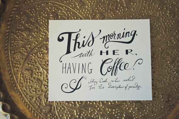 Items Similar To Original Johnny Cash Quote Coffee