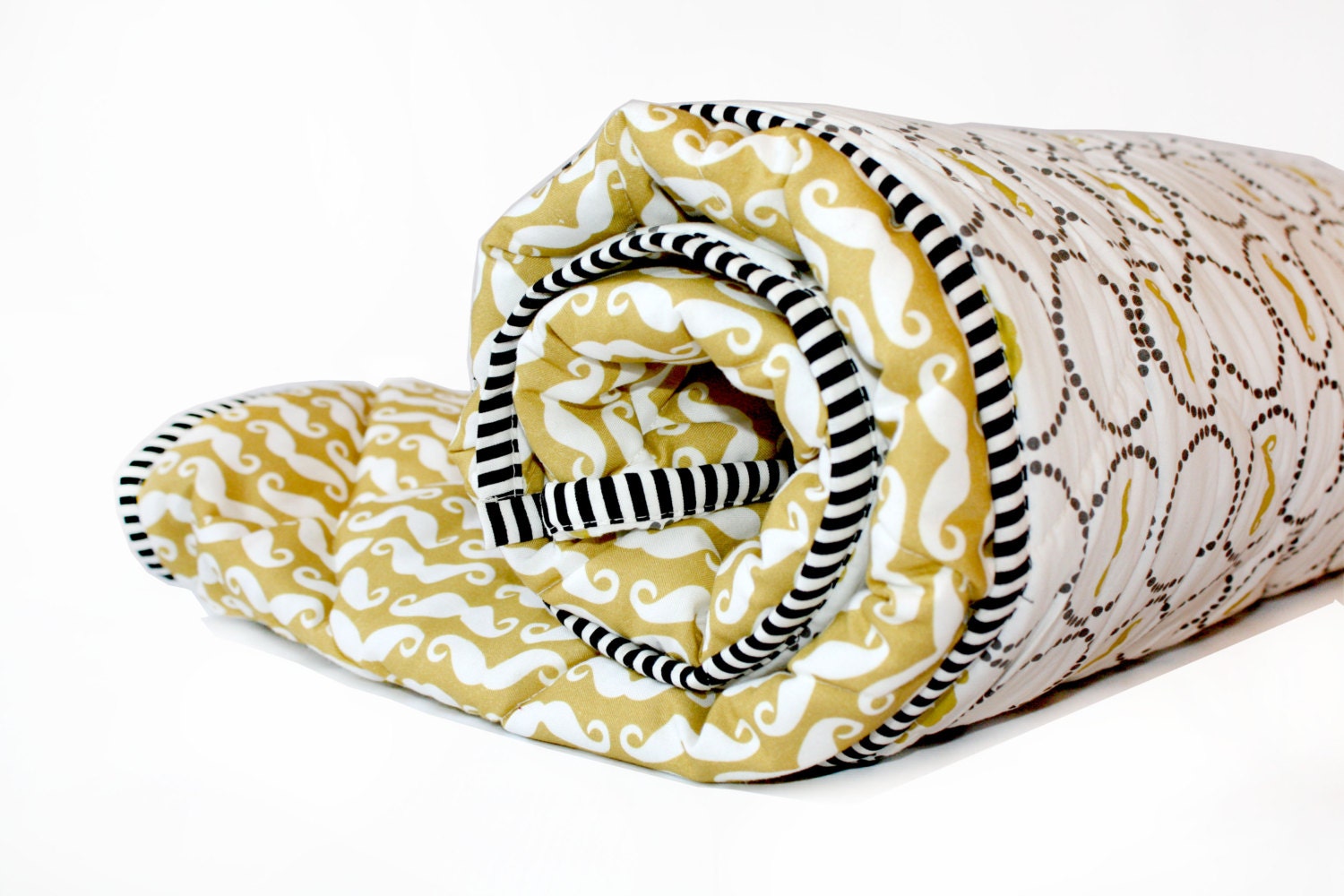 All natural Baby Boy Blanket Toddler comforter by NewMomDesigns