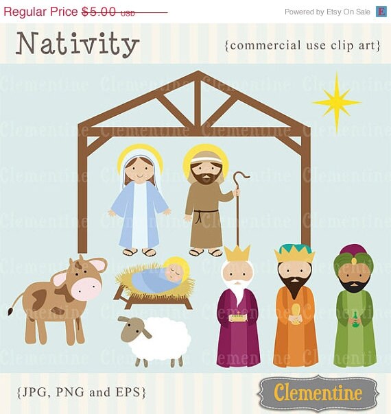 40% OFF SALE Christmas clip art images, Nativity clip art, Christian clip art, Royalty free clip art- Instant Download Il_570xn