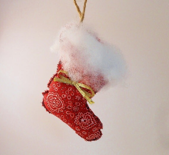 items similar to rustic christmas ornament red bandana items similar to rustic christmas ornament red bandana