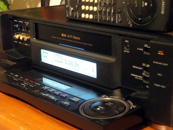 SONY SLVR1000 Super Vhs Hifi w/ Remote Pro by AntiqueApartment