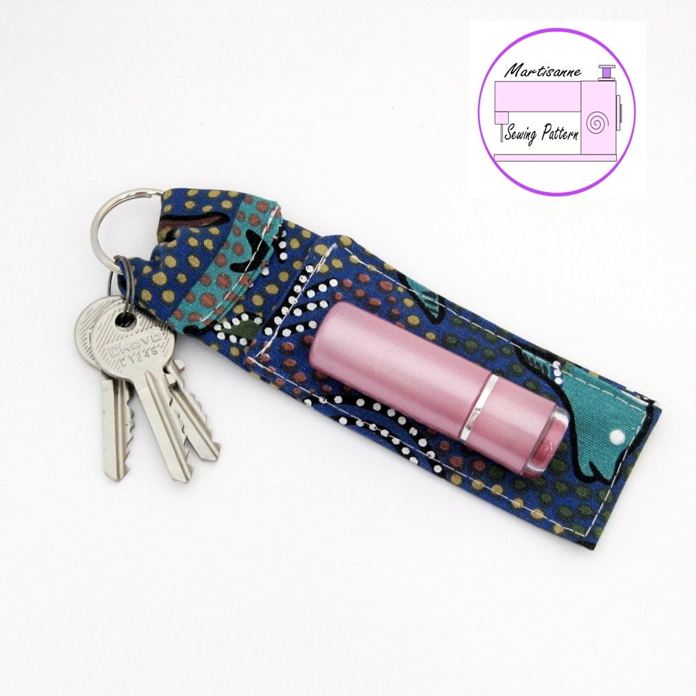 Lip Balm Holder Sewing Pattern Keychain Lipstick Case