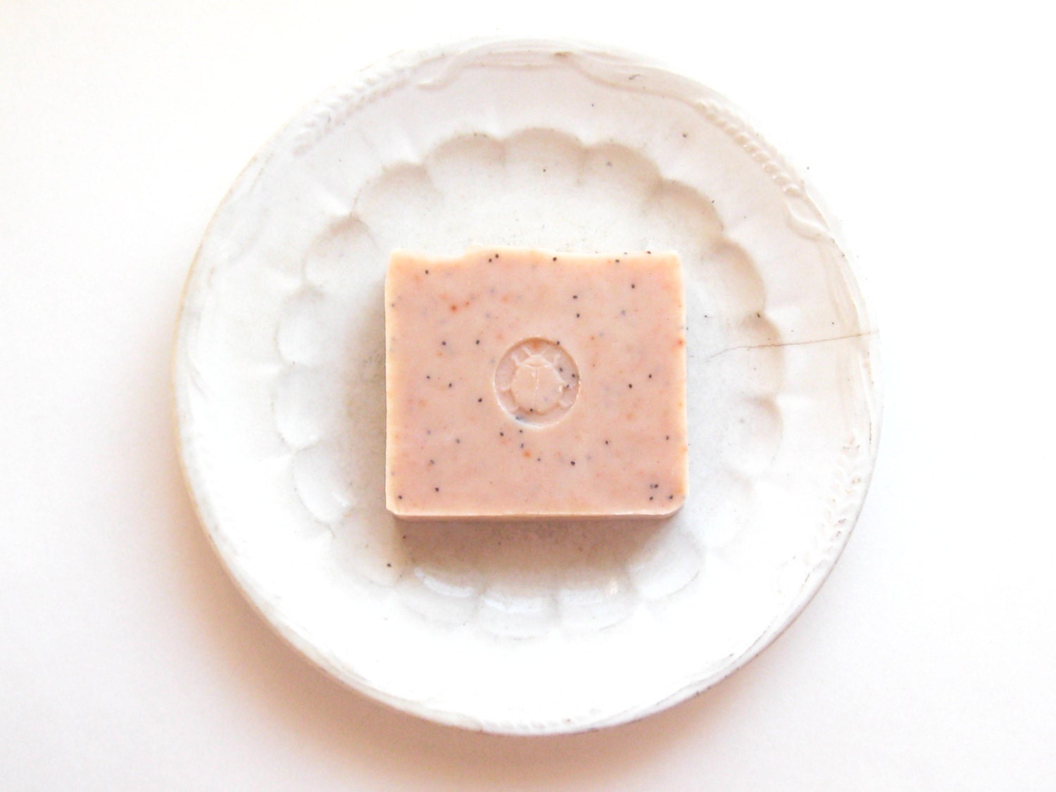 Pink Peppermint Poppy Seed Soap // Cold Process Handcrafted in Maine // Pink Grapefruit White Pink - swampangelsoap