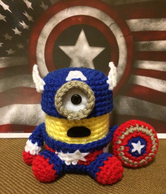 Captain America Minion PDF Pattern Crochet for by JAMigurumi