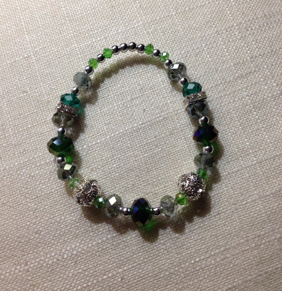 Acrylic Beaded Bracelet By Memoriesfrommiloh On Etsy