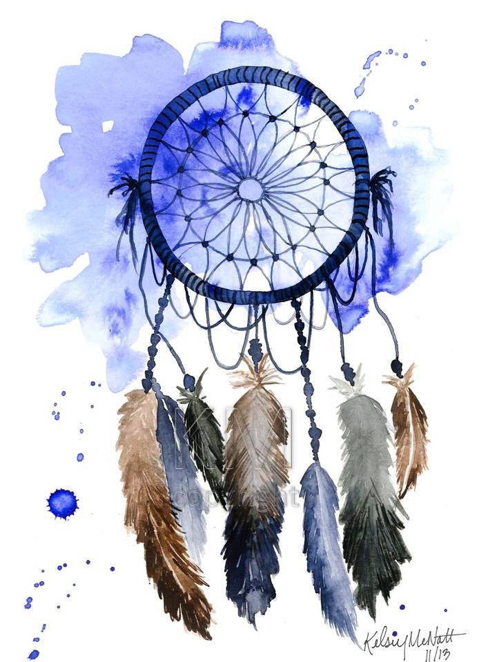 Dream Catcher Print of Original Watercolor by KelseyMDesigns
