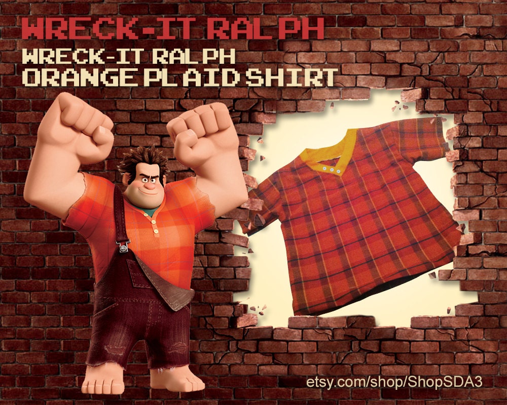 wreck it ralph plaid shirt