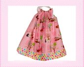 Toddler Girls Easter Egg Tree Dress Light Pink Pillowcase Dress - Amievoltaire