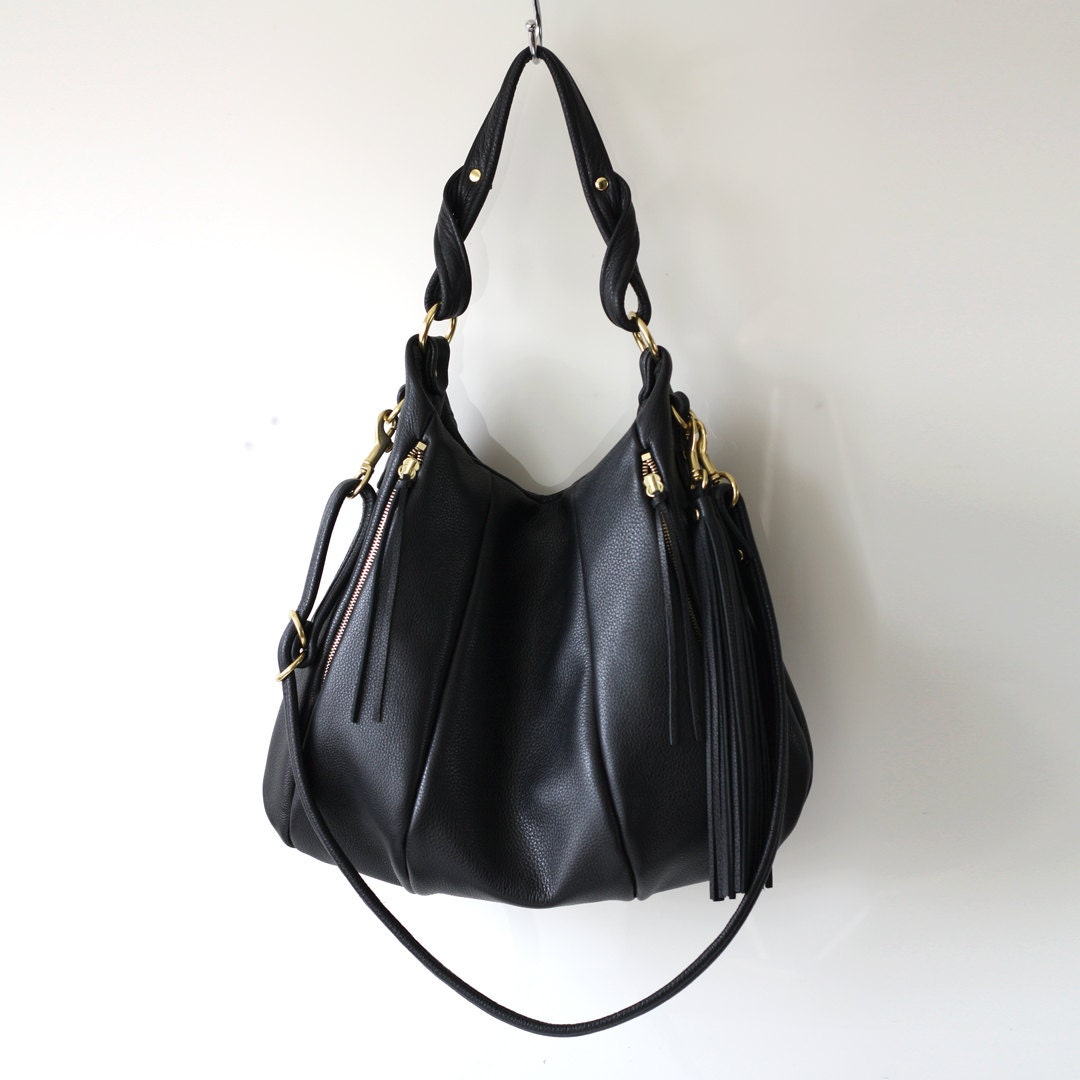 ... Leather Bag - Lotus Bag purse shoulder messenger Soft pebbled leather