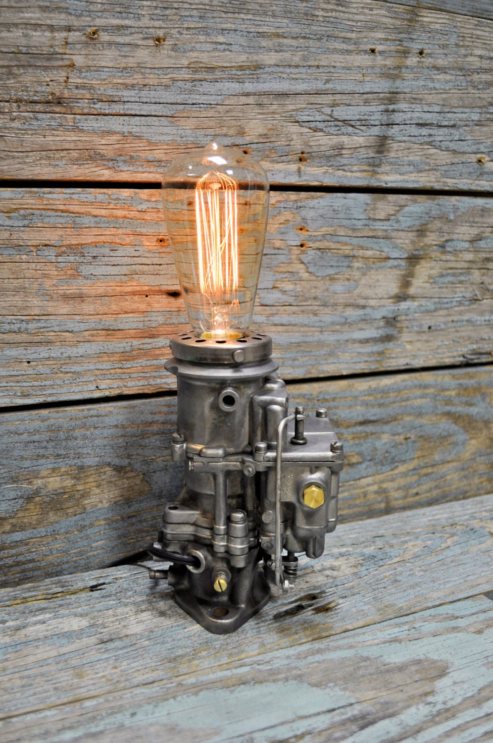 Vintage 1940's Carburetor Desk Lamp with Touch by luceantica