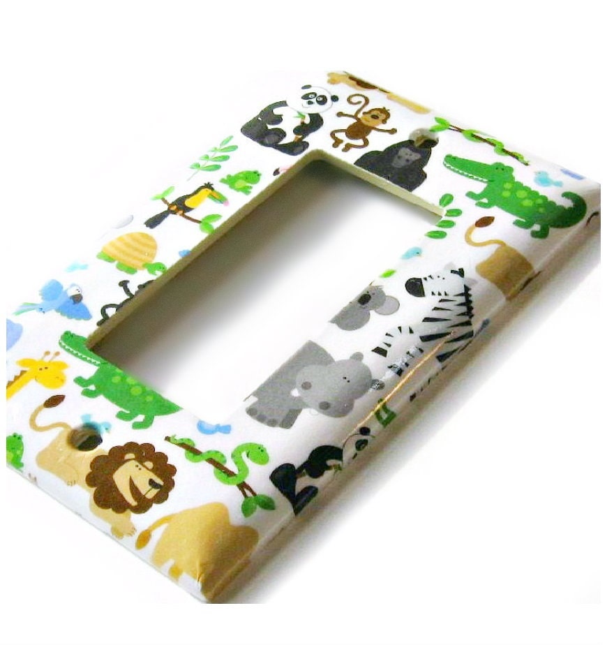 Crystals on Light Switch Outlet Cover Combo Unique by Dressumups