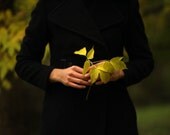 Autumn Portrait of a Girl Holding Leaves - lucysnowephotography