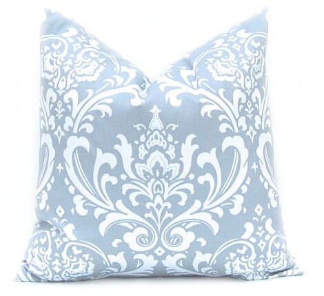 Grey Pillow Damask Pillow Decorative Throw Pillow Covers Cushion Covers