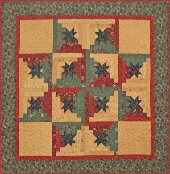 items-similar-to-quilt-pattern-primitive-wall-hanging-or-table-topper-yule-log-cabin-star-41