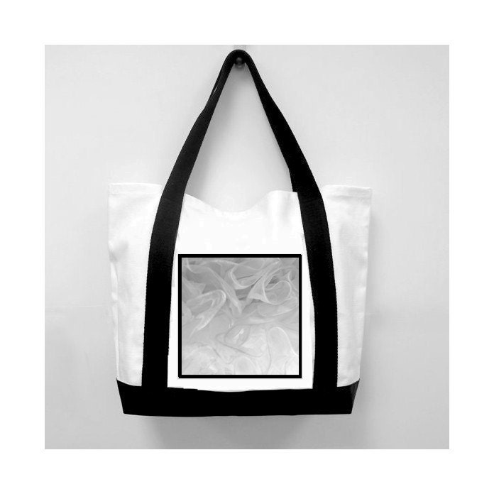 Classic Black  Handle Tote Bag, Crinoline Abstract, New Canvas Styling/Original Photography/Loves Paris Studio/ 5 Styles,  FREE SHIPPING USA
