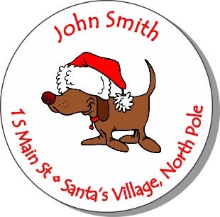 90 1.5" Round Christmas Return Address Labels Il_570xn