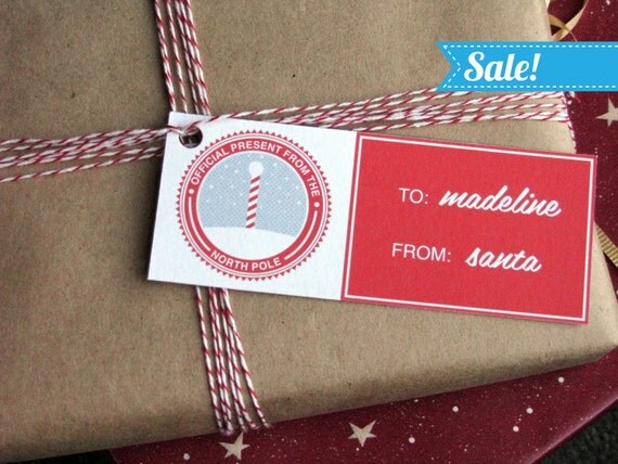 Christmas Gift Tag - Christmas Tag - Christmas Printable - Personalized - Santa Printable - North Pole - From Santa - Santa Claus - Holiday Il_570xn