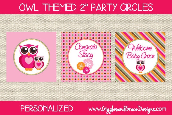 Owl 2" Party Circles Printable Il_570xn