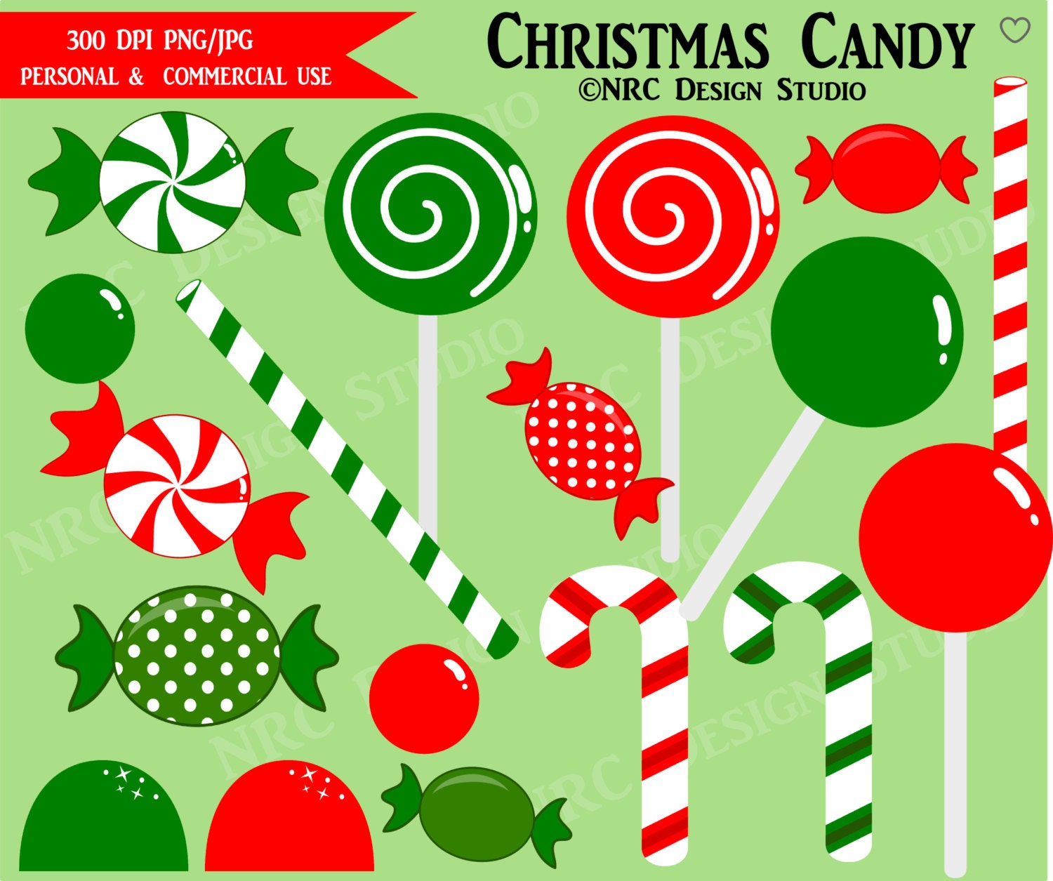 WINTER SALE - Sweet Shop Clip Art - Christmas Candy Clip Art - Digital Christmas Clipart Il_570xn