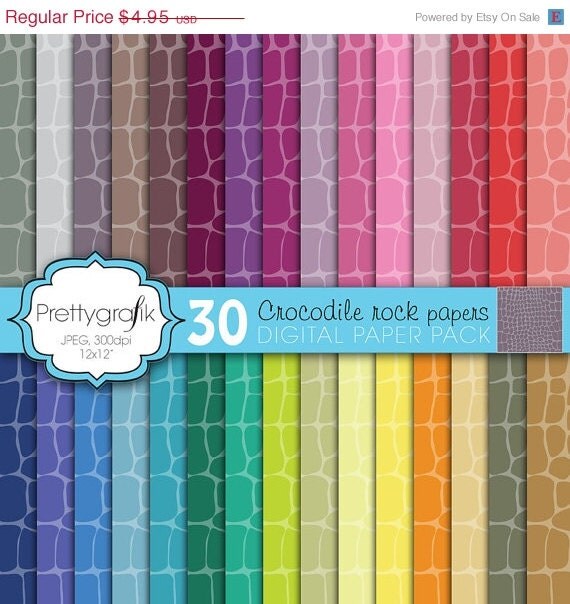 40% OFF SALE crocodile animal print digital paper, commercial use, scrapbook papers, background - PS595 Il_570xn