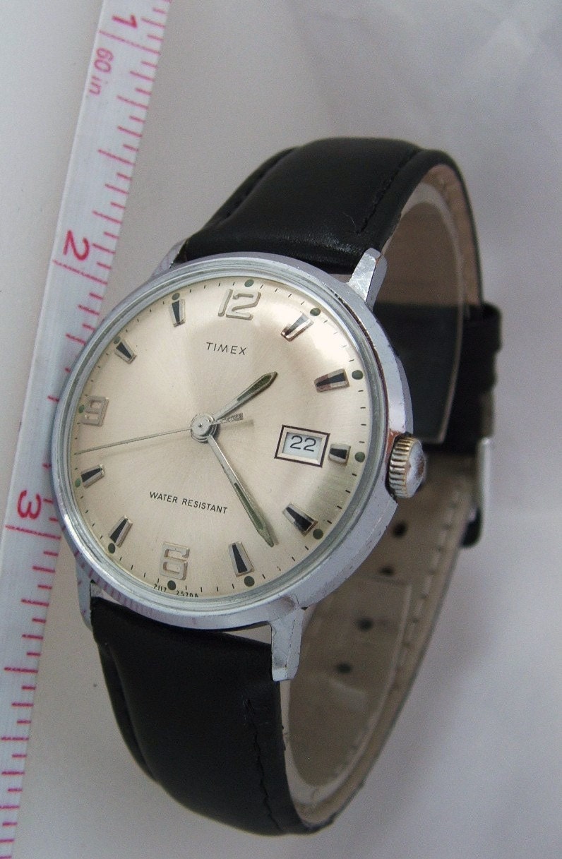 Vintage Mens 1970A Timex Wind Up Watch With by HanysVintageWatches