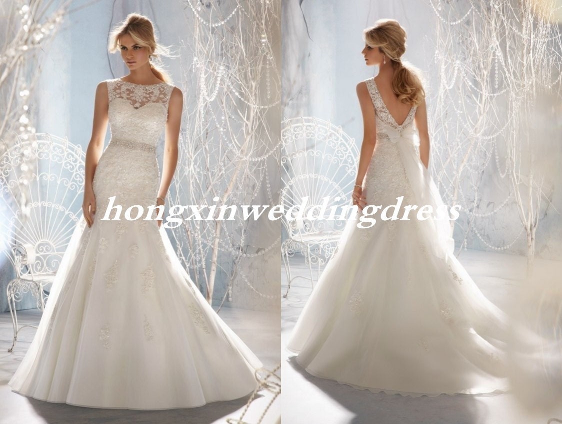 New Ivory/White  Wedding dress Bridal Gown custom size 2-4-6-8-10-12-14-16-18-20-22-24-26-28